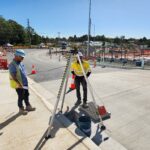 Tripod setup for confined space pit